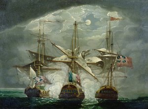Escena de Batalla a la Luz de la Luna